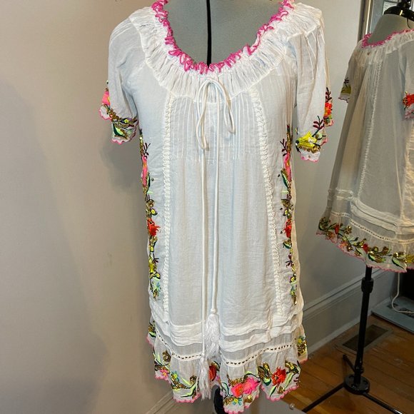 PilyQ Pink Crush Lana Embroidered Dress - Picture 4 of 10